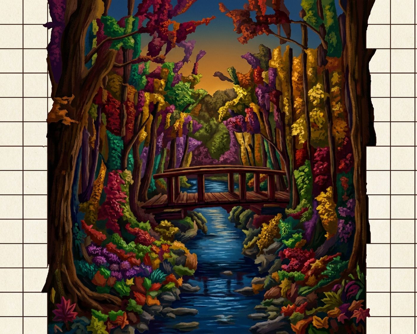 Full-colour reference for Autumn Bridge