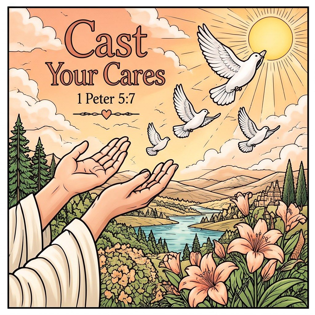 Full-colour reference for Cast Your Cares