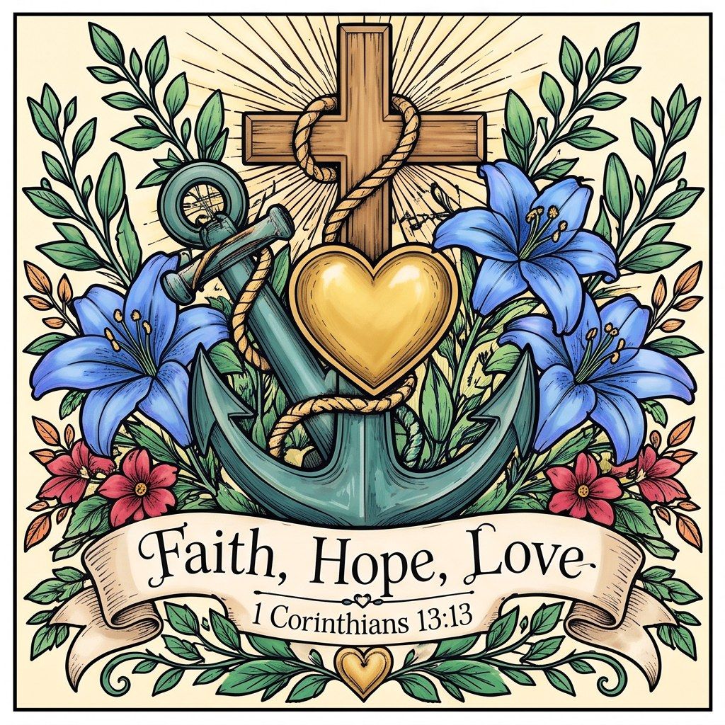 Full-colour reference for Faith Hope Love