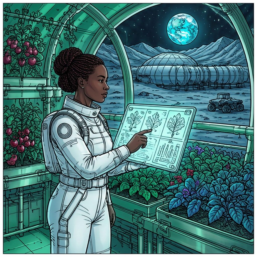 Full-colour reference for Lunar Greenhouse Scientist
