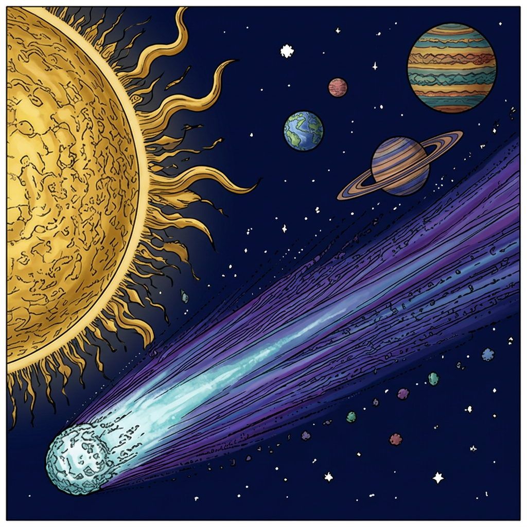 Full-colour reference for Comet by the Sun