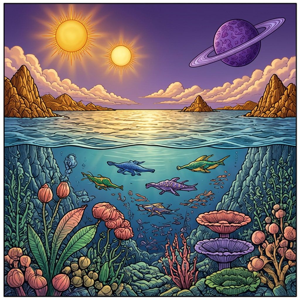 Full-colour reference for Exoplanet Ocean World