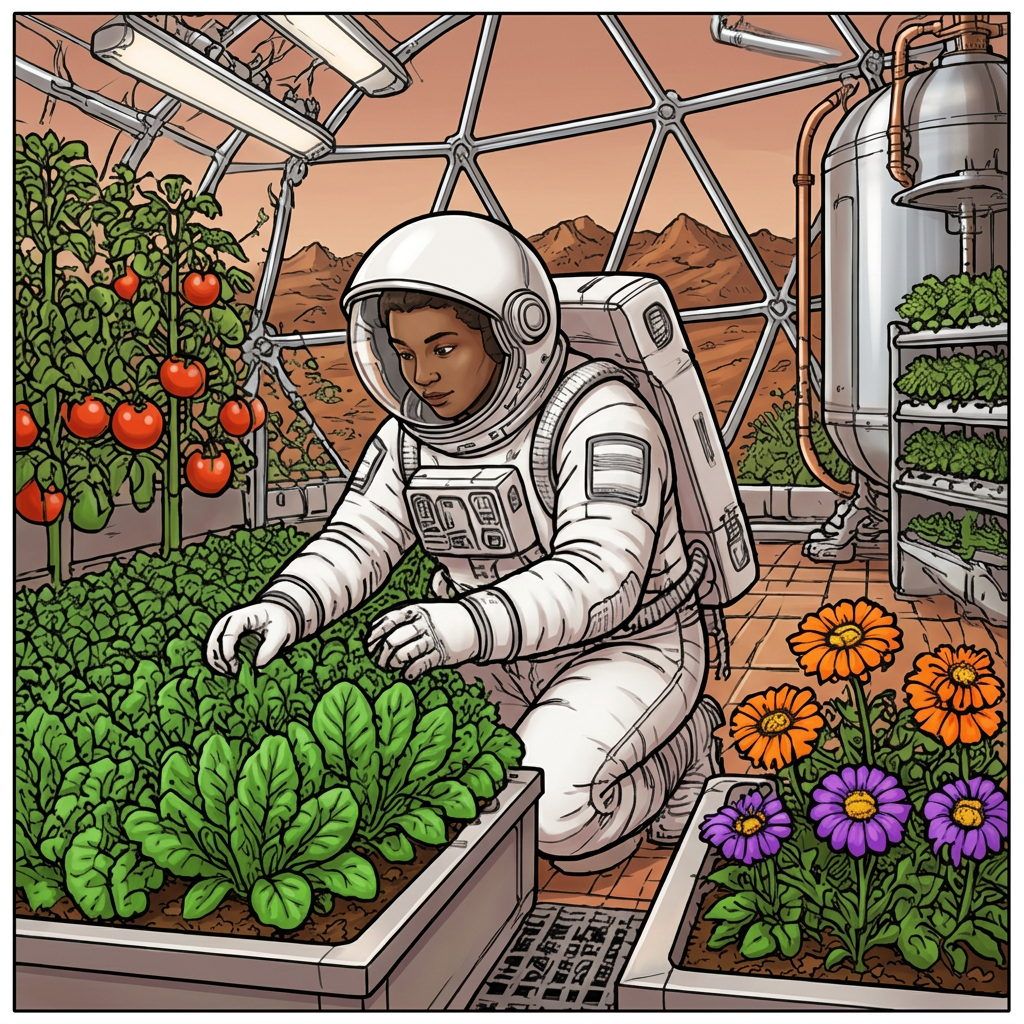 Full-colour reference for Mars Habitat Garden