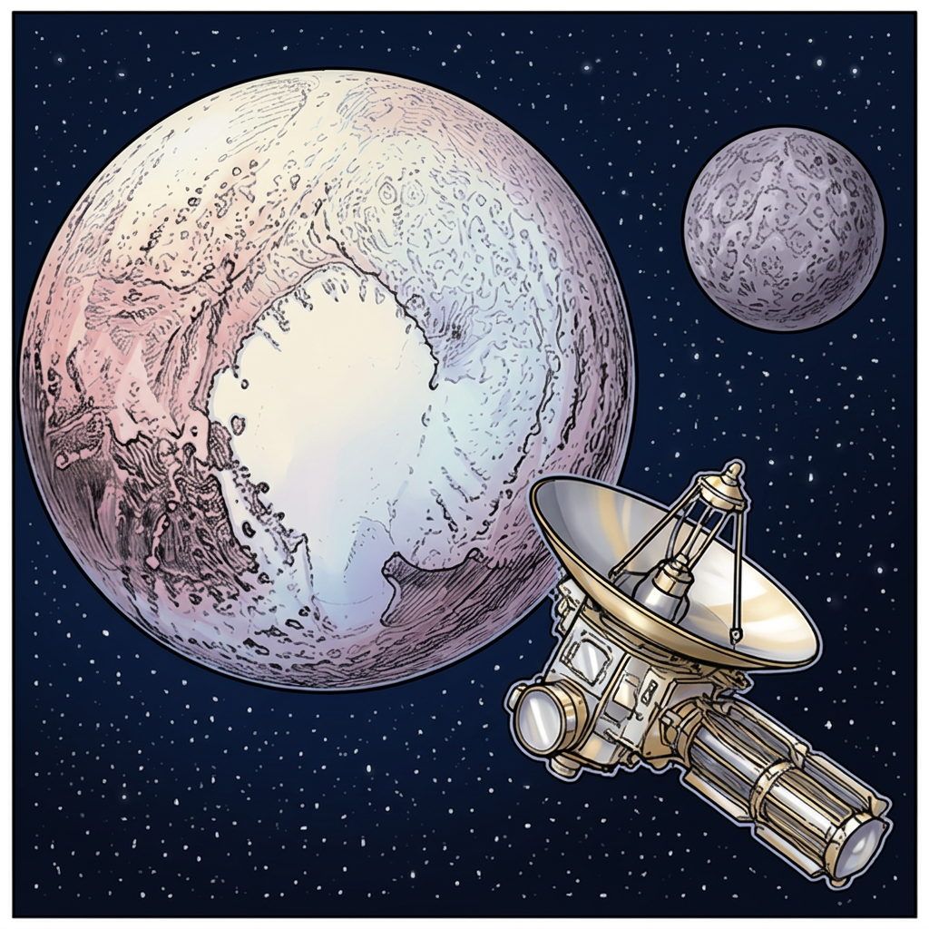 Full-colour reference for Pluto and Charon