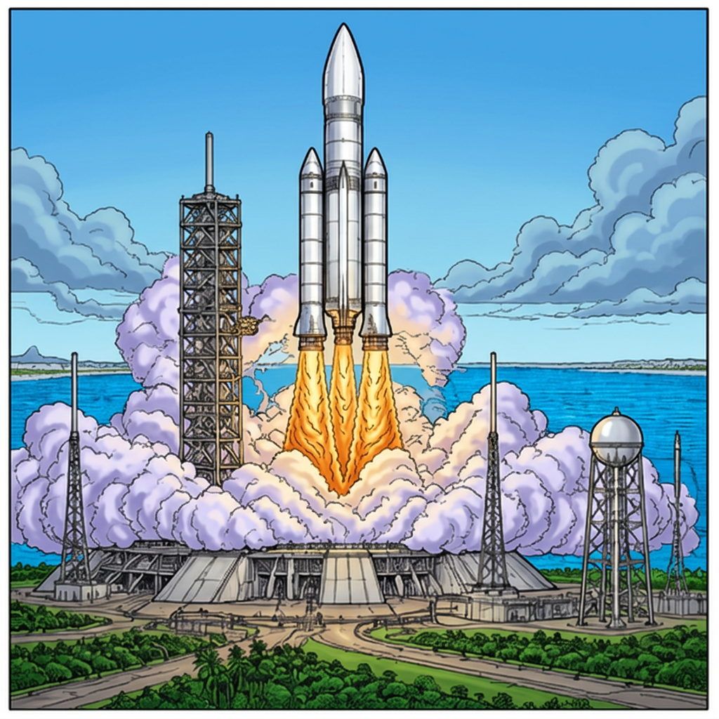 Full-colour reference for Coastal Rocket Launch