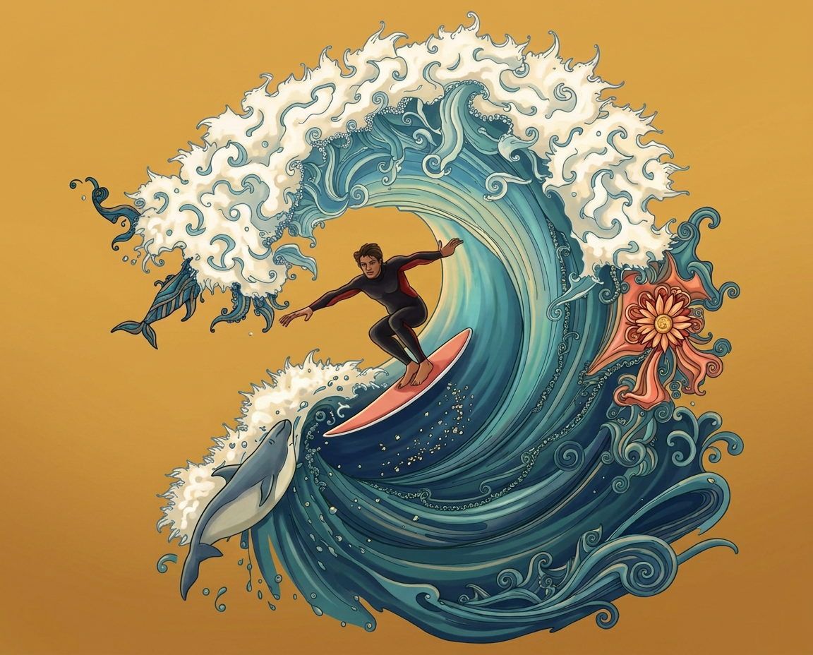 Full-colour reference for Riding the Curl