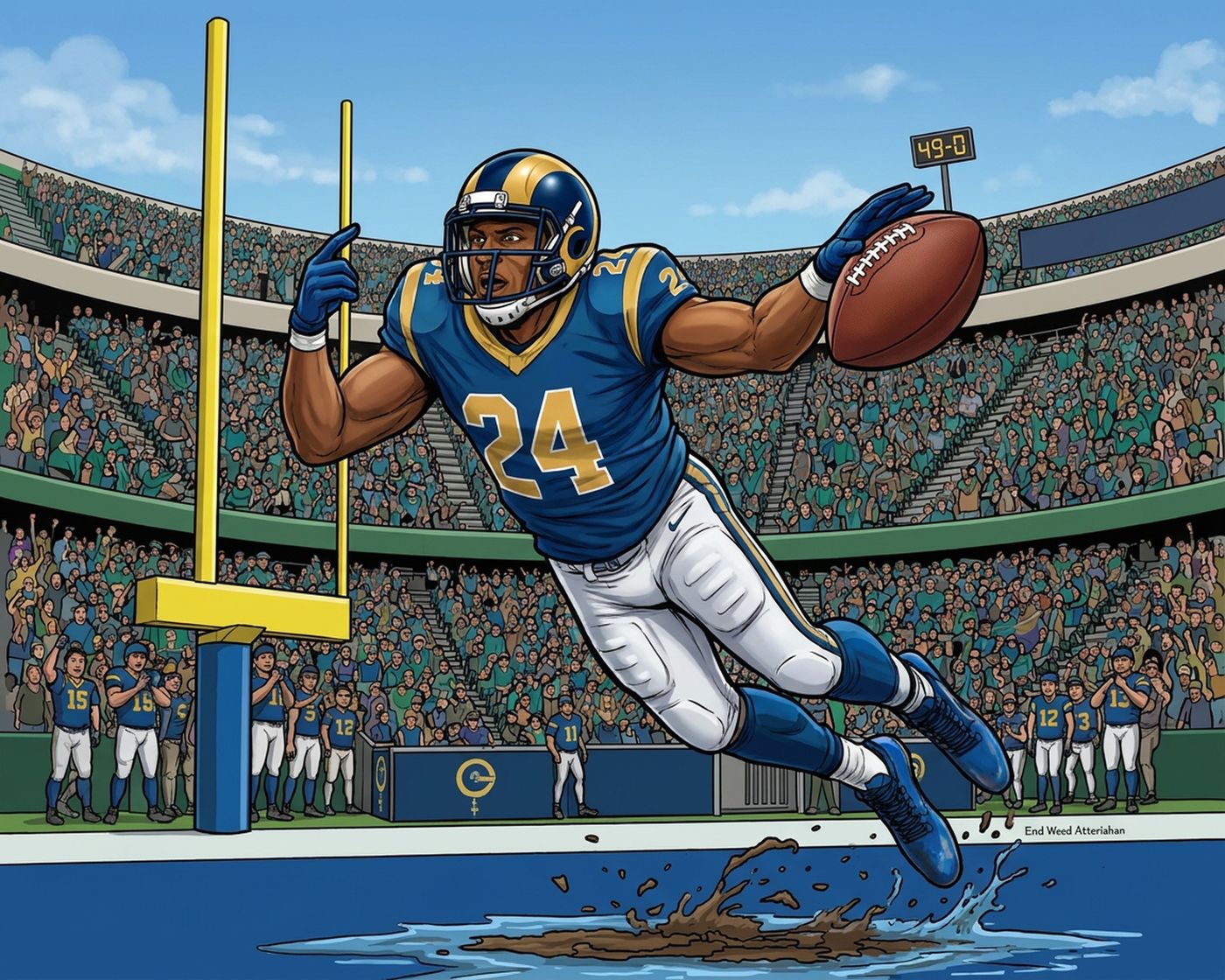 Full-colour reference for End Zone Catch
