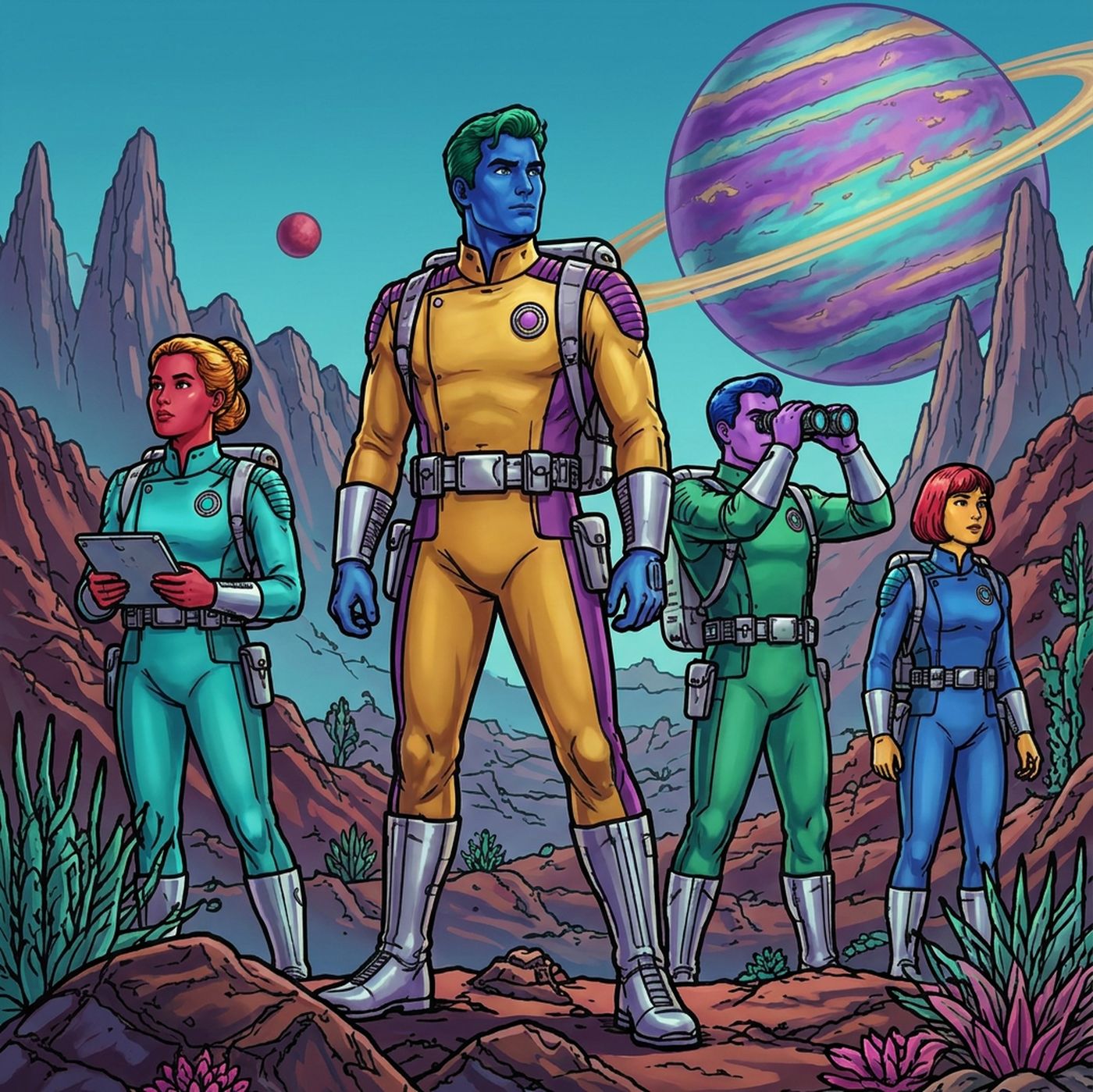 Full-colour reference for Alien World Landing