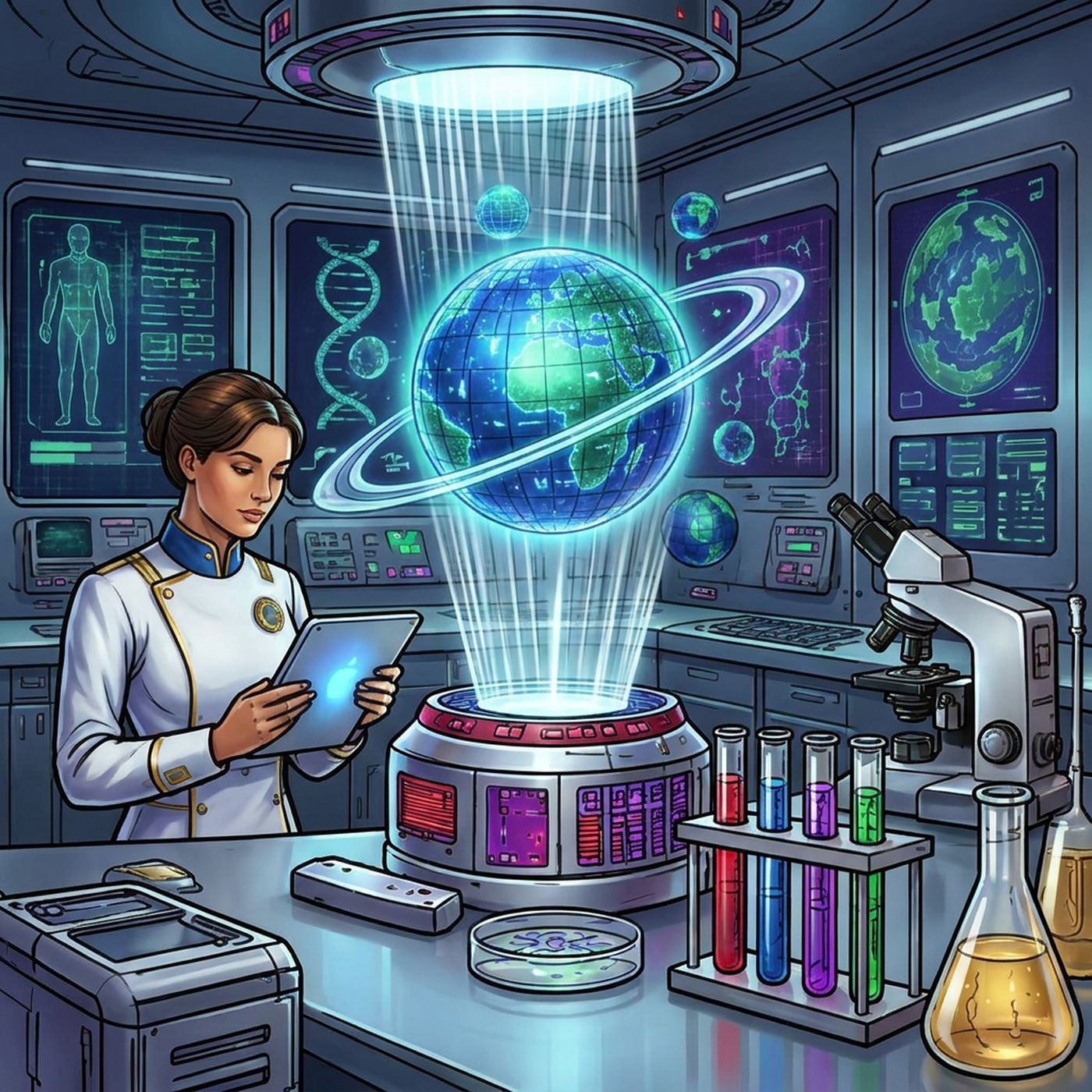 Full-colour reference for Science Lab Hologram