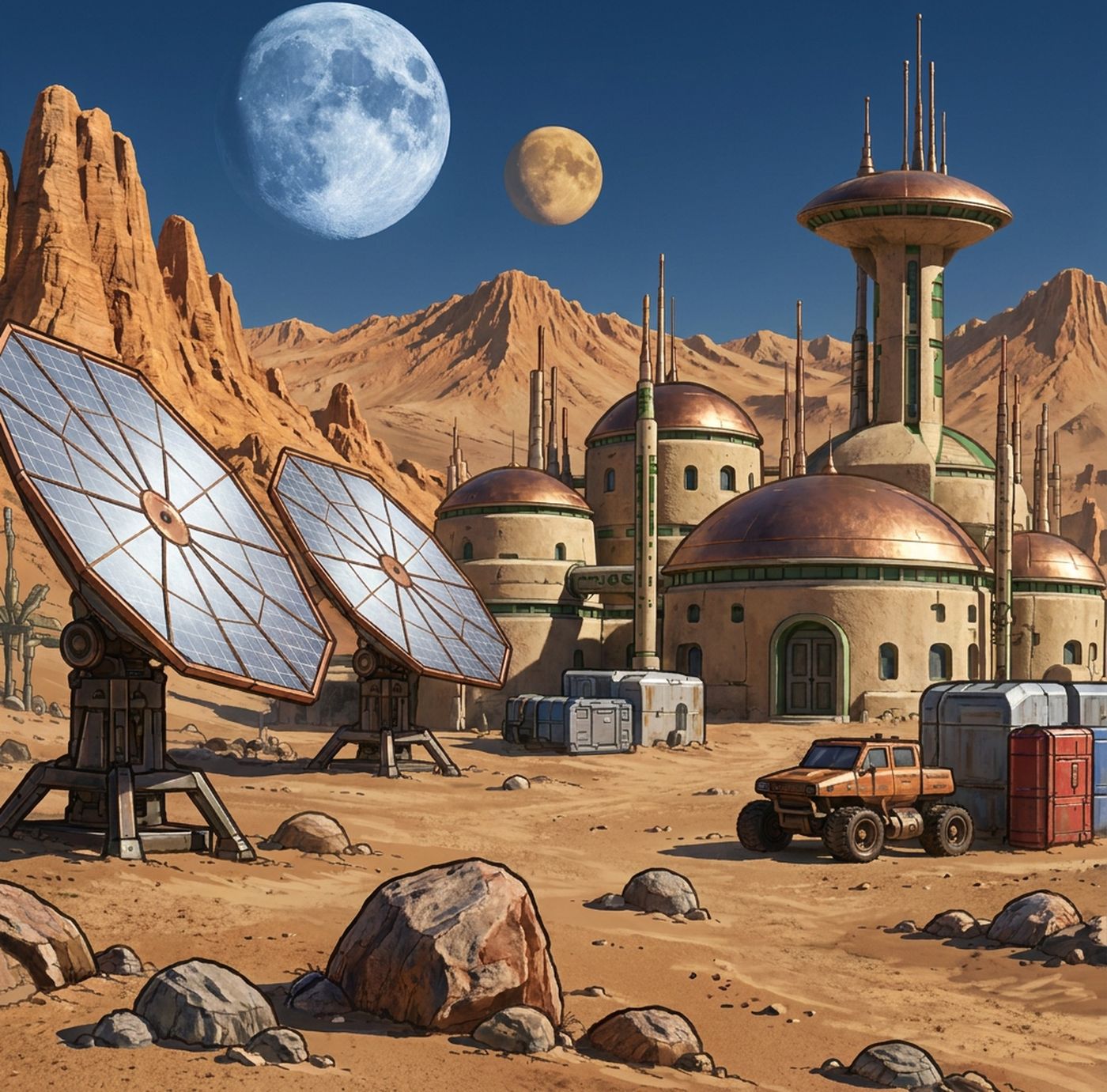 Full-colour reference for Desert Colony