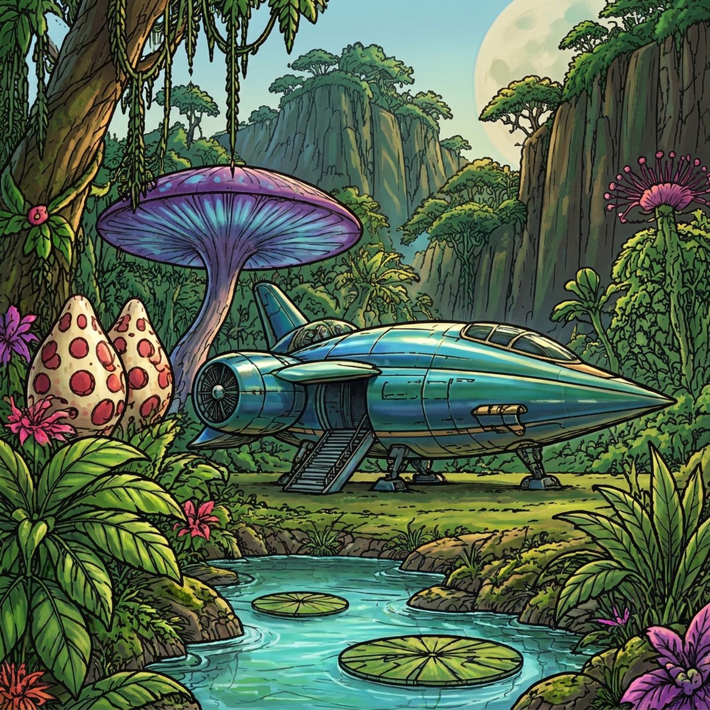 Full-colour reference for Jungle World Landing