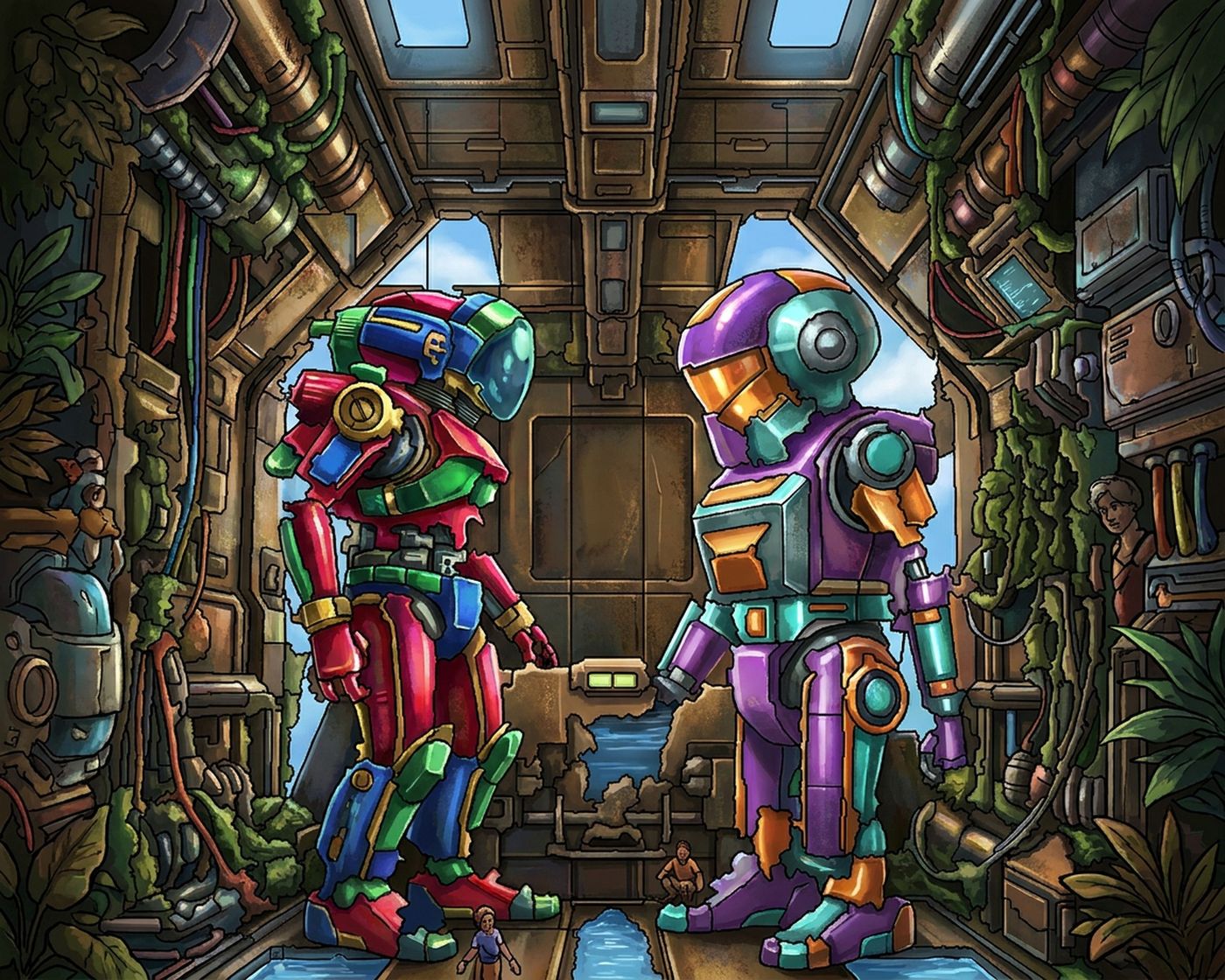 Full-colour reference for Hangar Droids