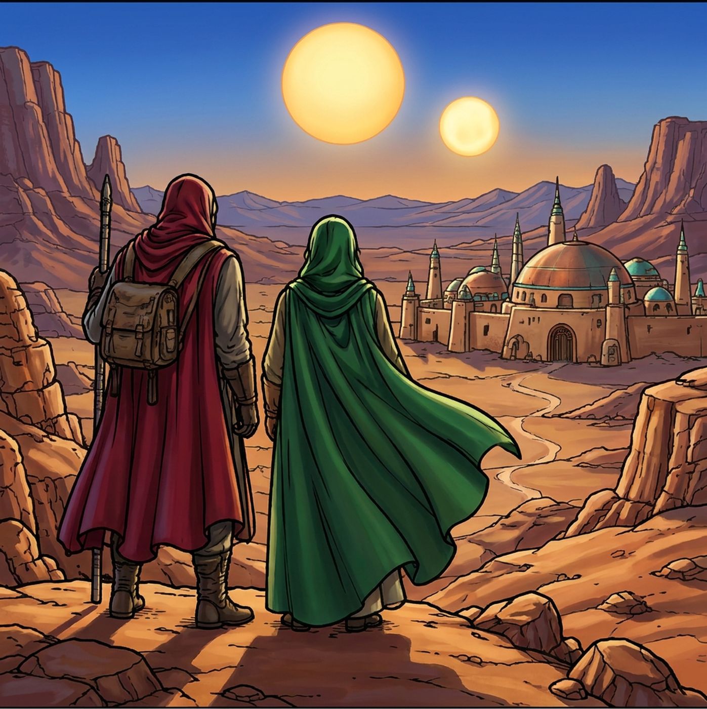 Full-colour reference for Twin Suns Journey