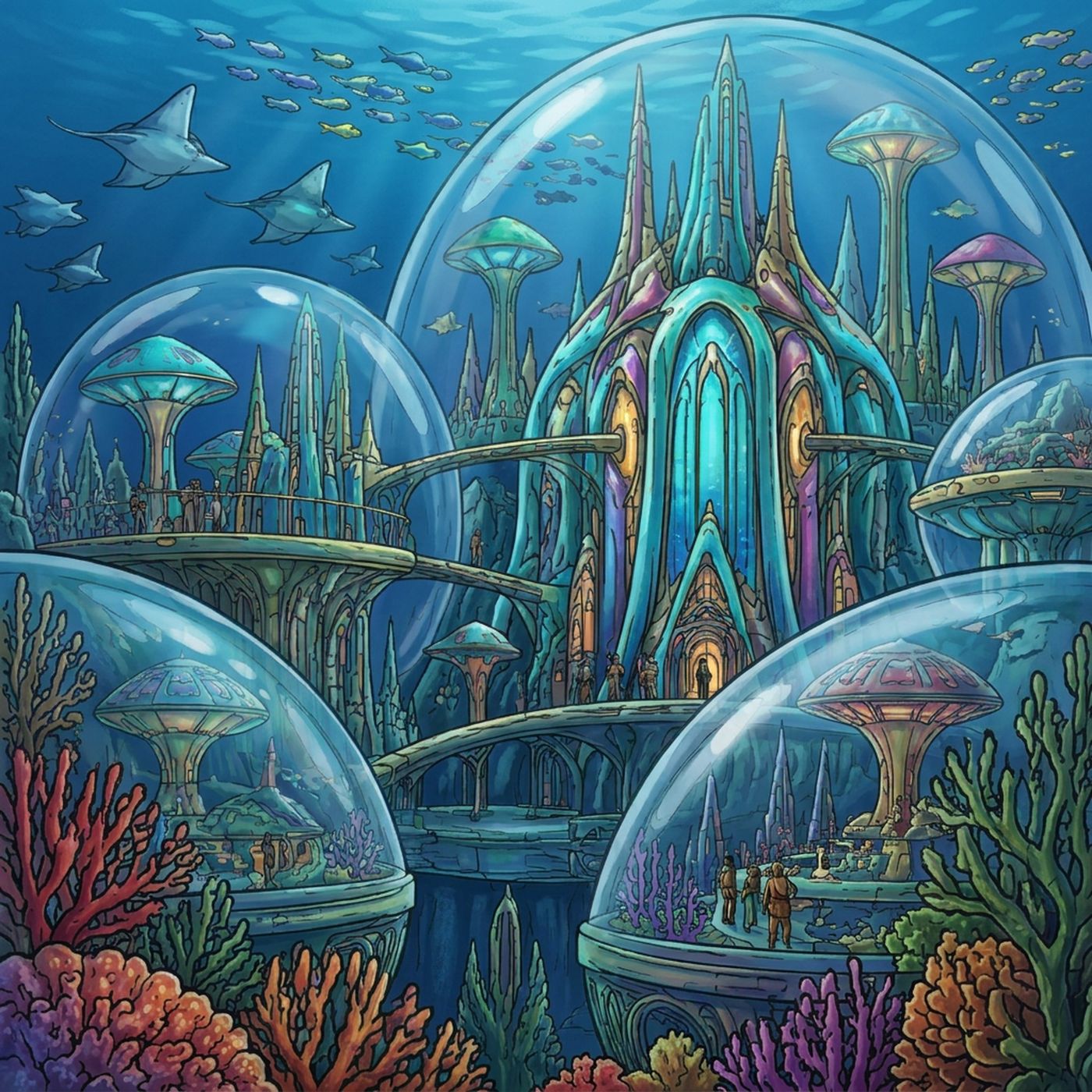 Full-colour reference for Underwater Dome City
