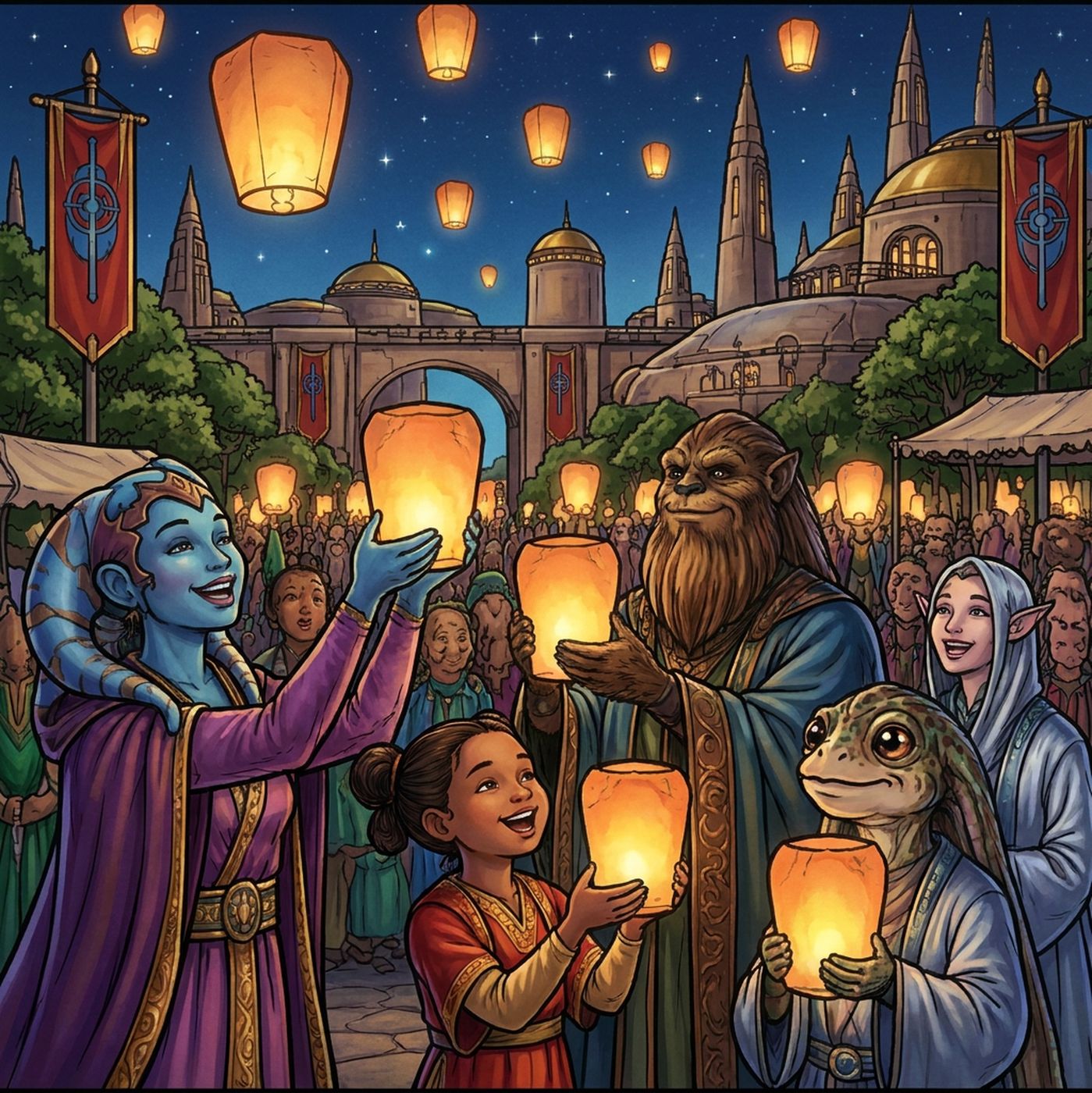 Full-colour reference for Galactic Lantern Festival