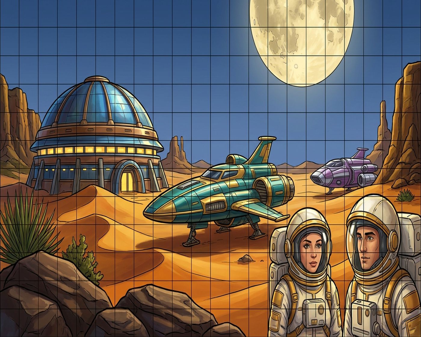 Full-colour reference for Desert Spaceport