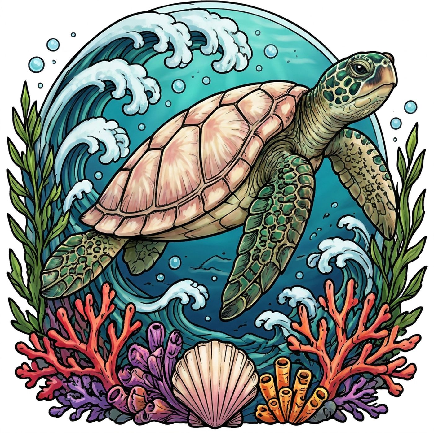 Full-colour reference for Sea Turtle Reef