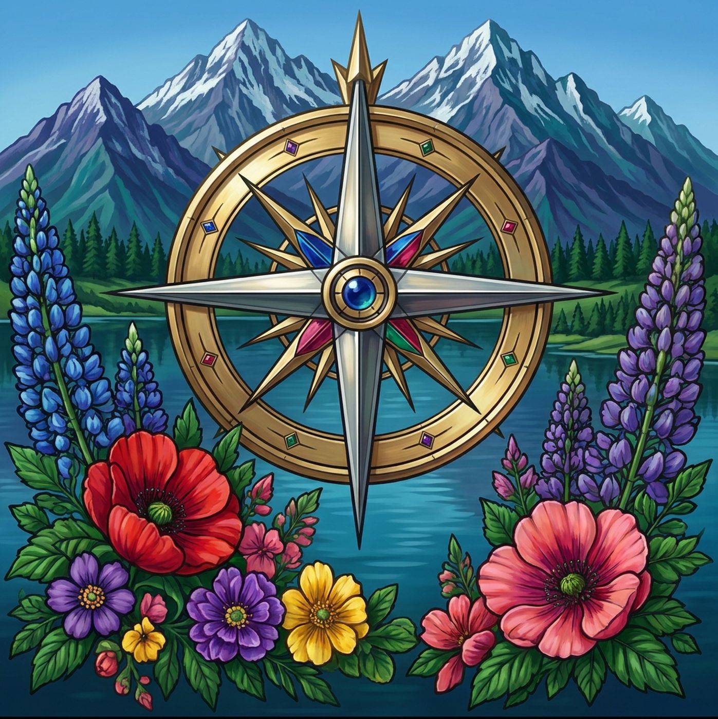 Full-colour reference for Mountain Compass