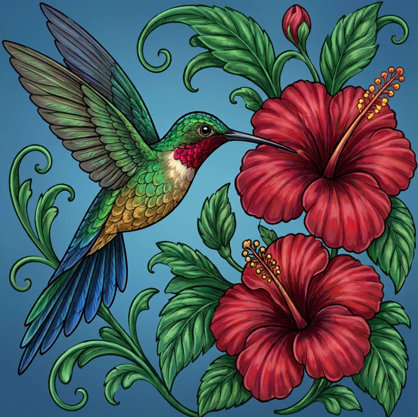 Full-colour reference for Hummingbird Hibiscus