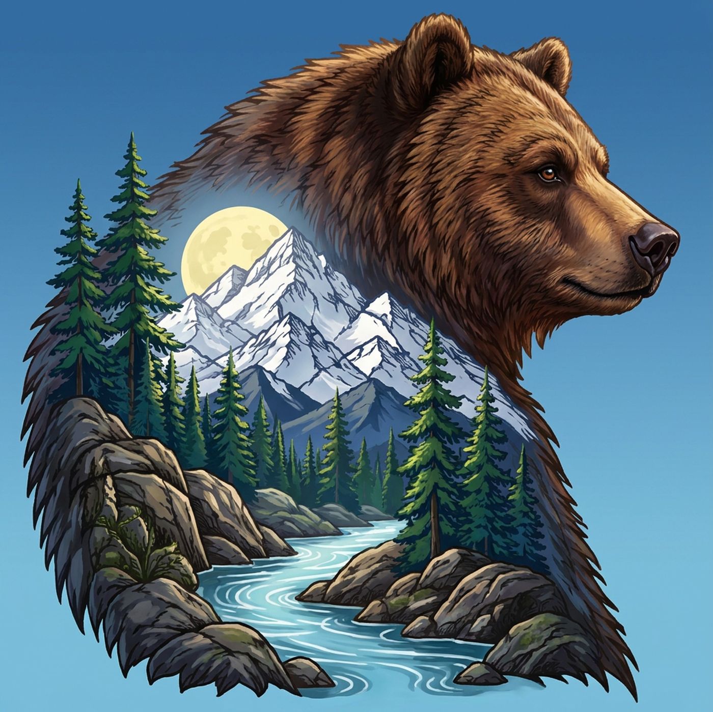 Full-colour reference for Mountain Forest Bear