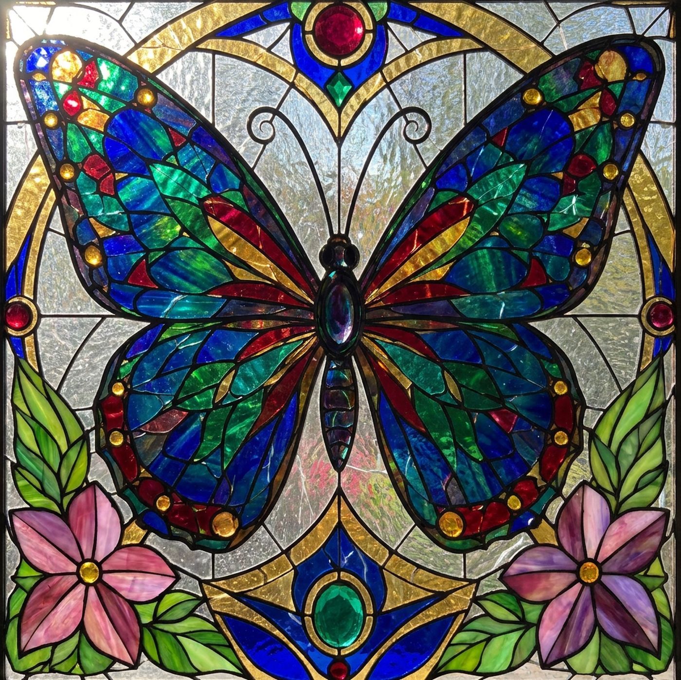Full-colour reference for Stained Glass Butterfly