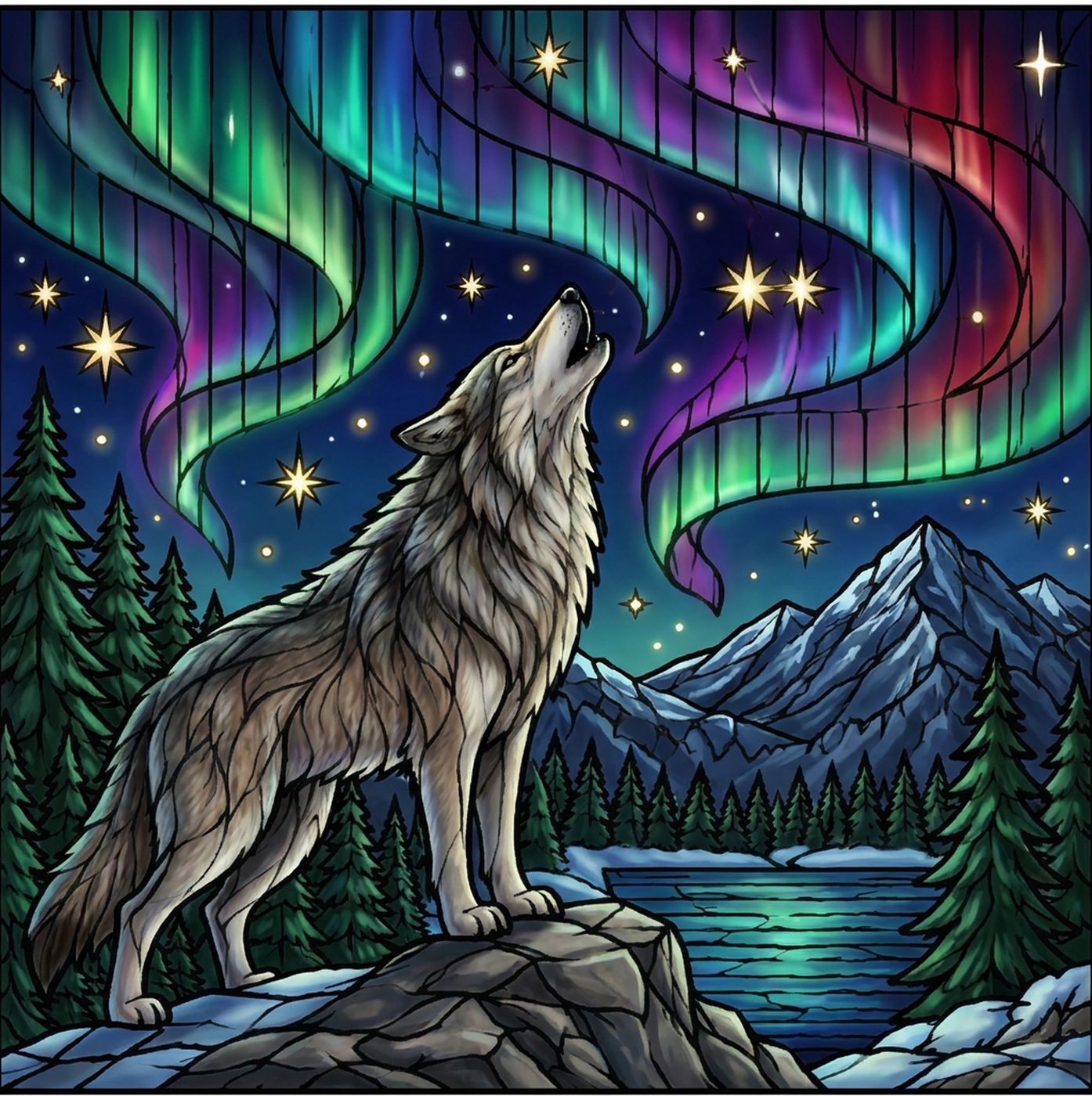Full-colour reference for Northern Lights Wolf