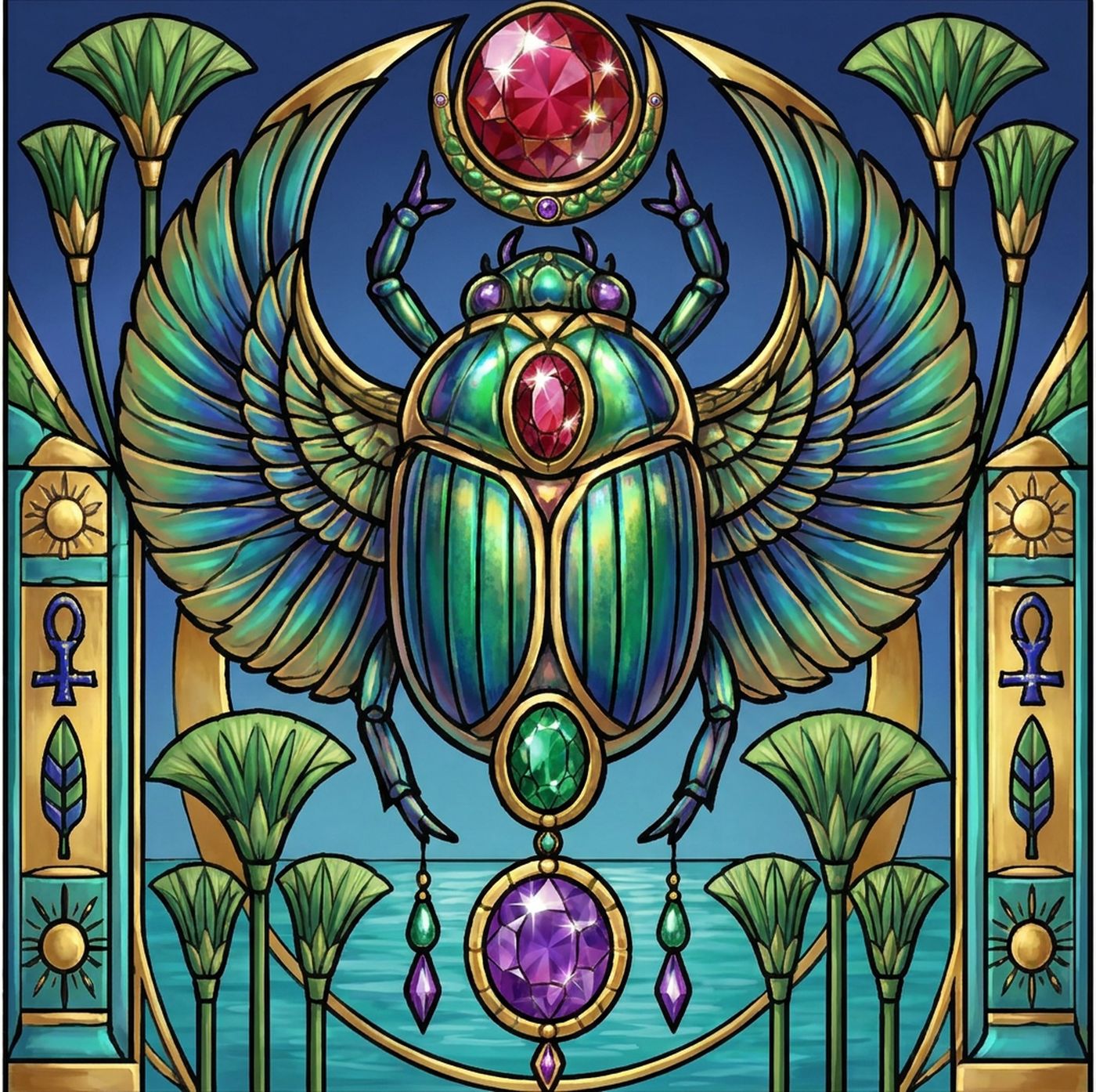 Full-colour reference for Jeweled Scarab