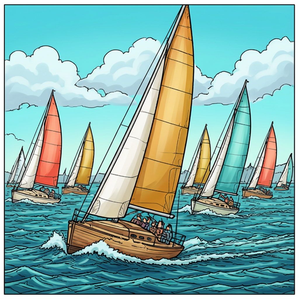 Full-colour reference for Sailboat Regatta