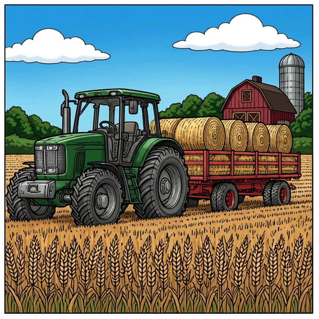 Full-colour reference for Harvest Hay Tractor