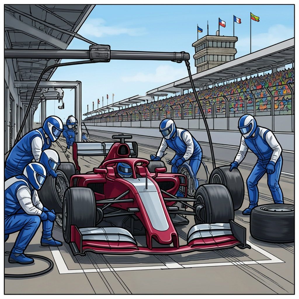 Full-colour reference for Race Car Pit Stop