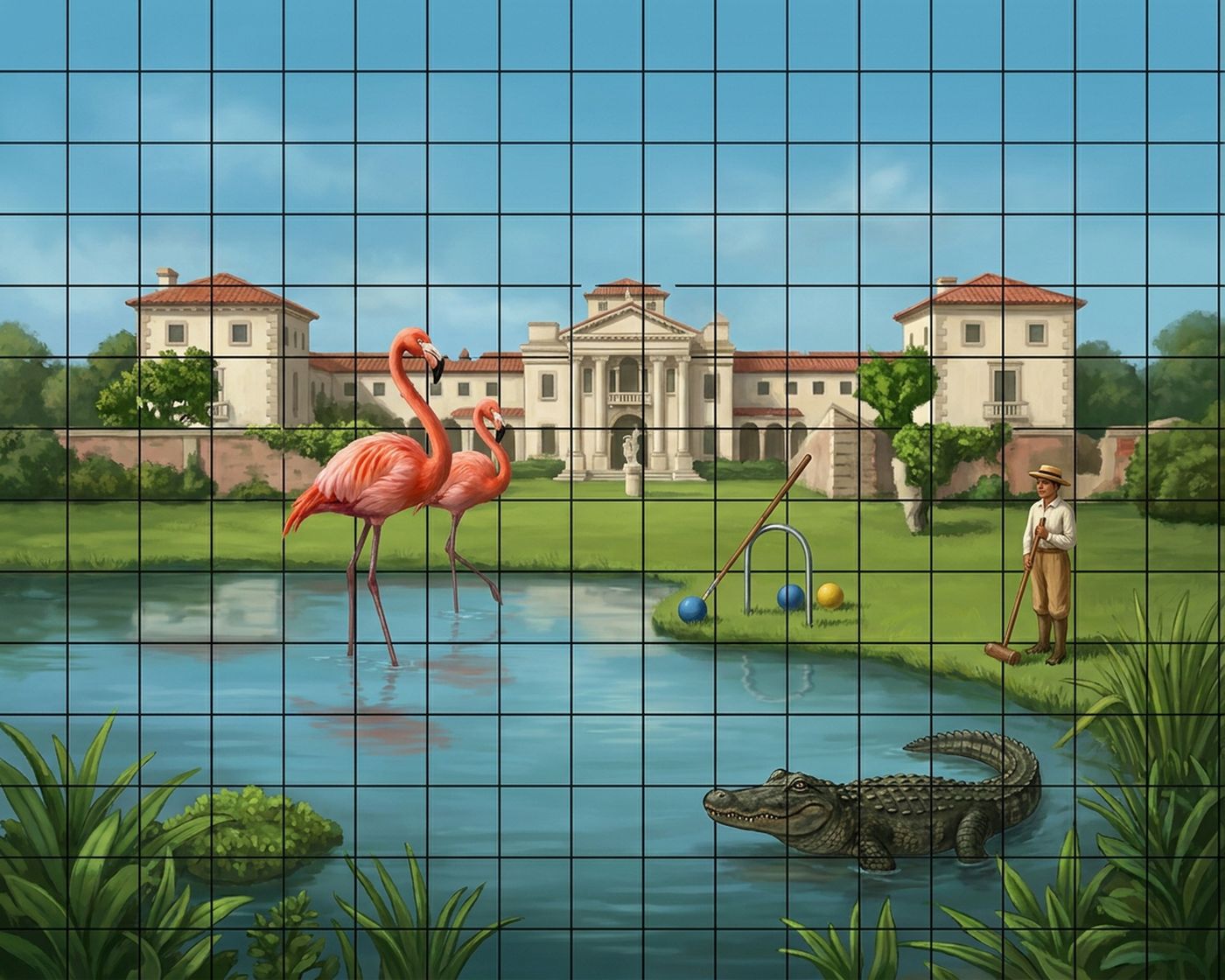 Full-colour reference for Croquet Lawn