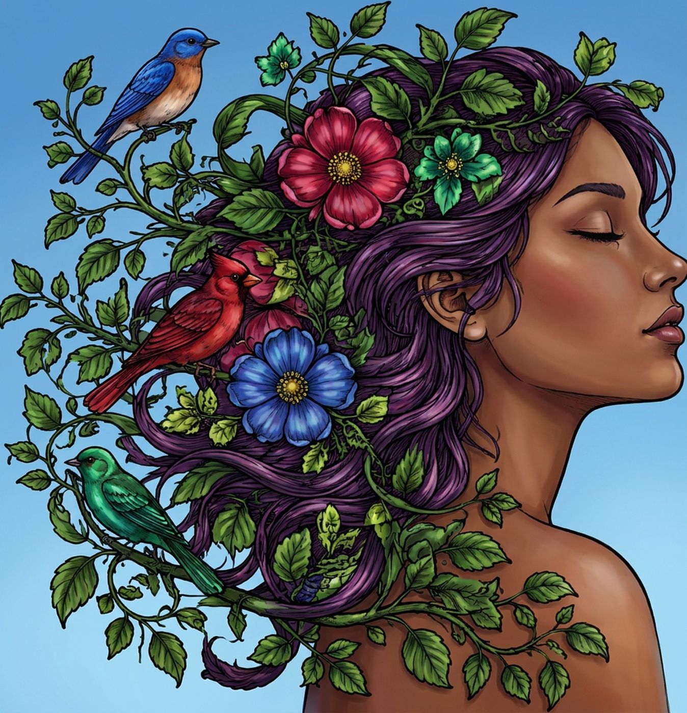 Full-colour reference for Garden in Her Hair