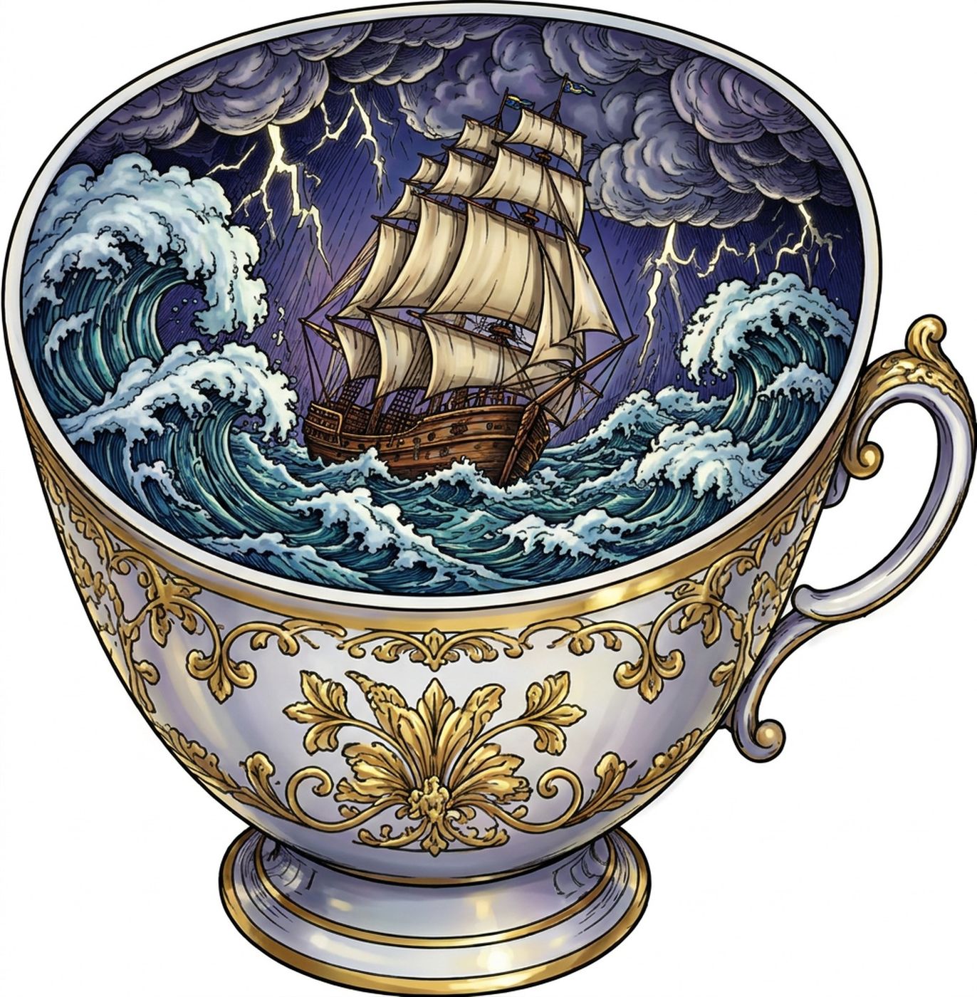 Full-colour reference for Ship in a Teacup