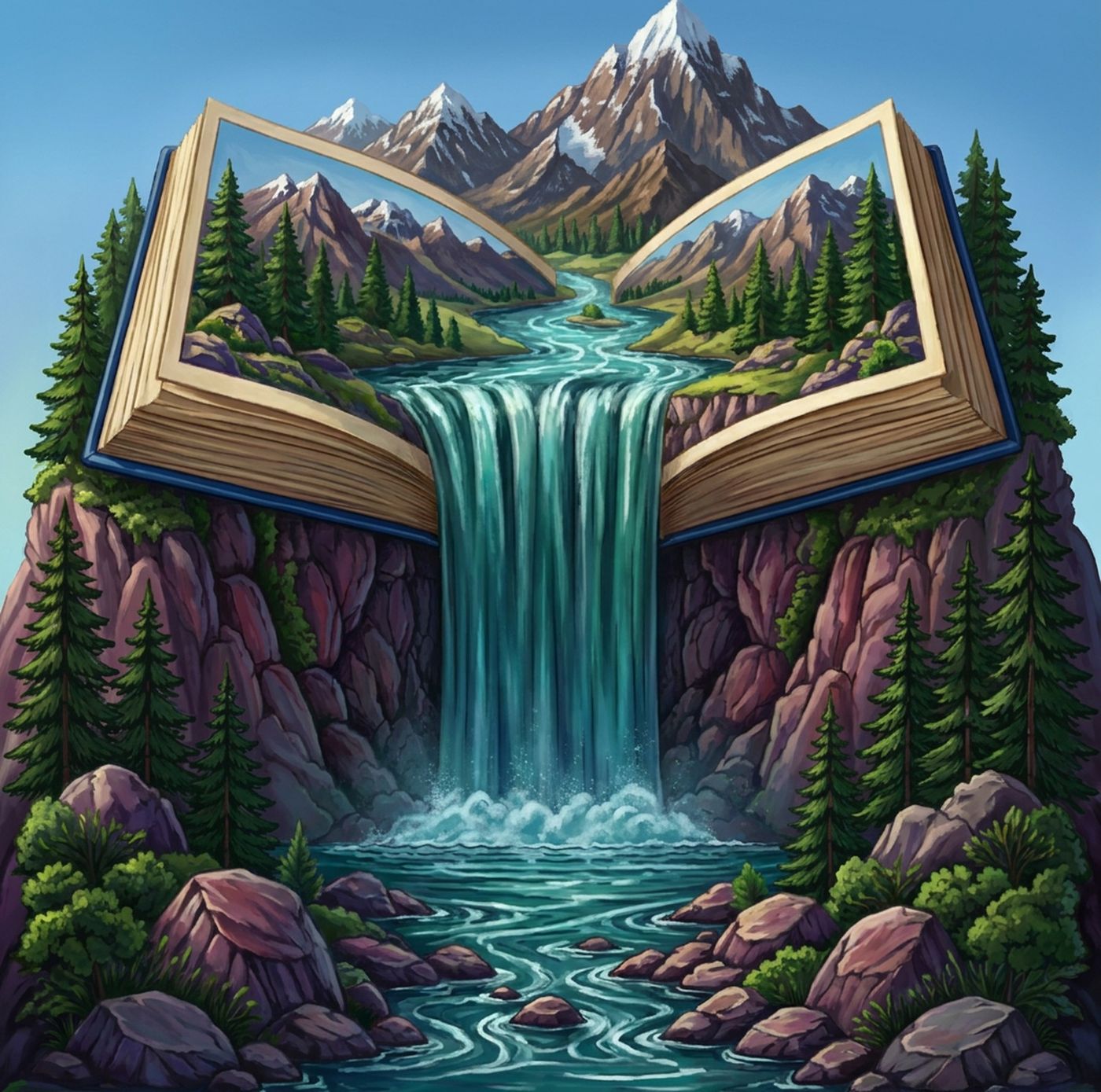 Full-colour reference for Book Waterfall