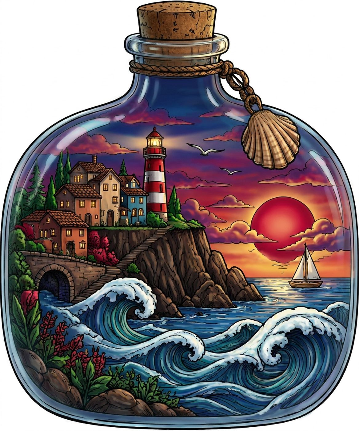Full-colour reference for Lighthouse in a Bottle