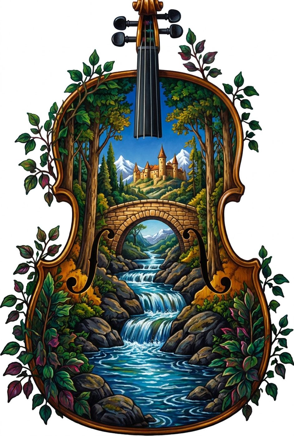 Full-colour reference for Violin Woodland Stream