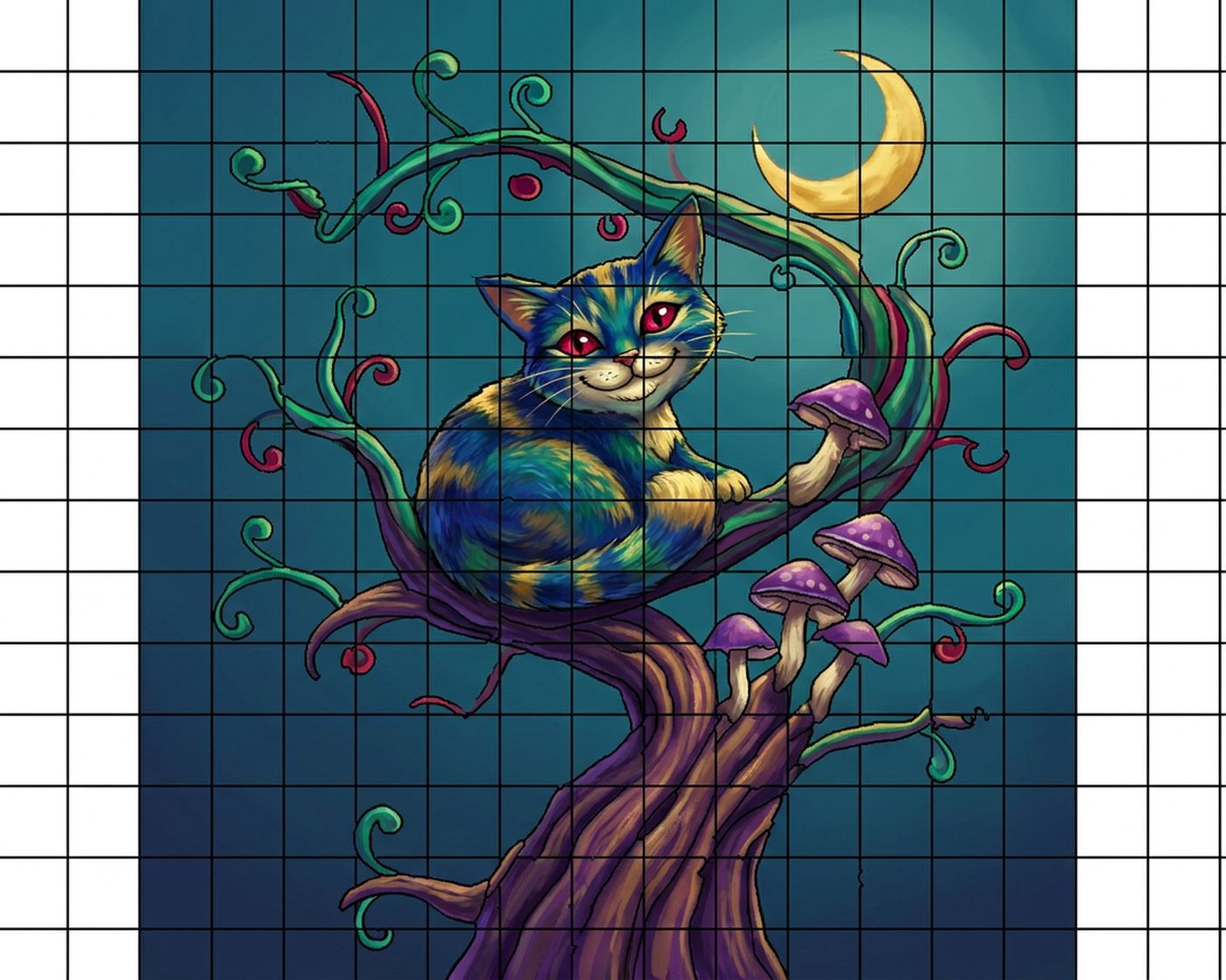 Full-colour reference for Grinning Cat