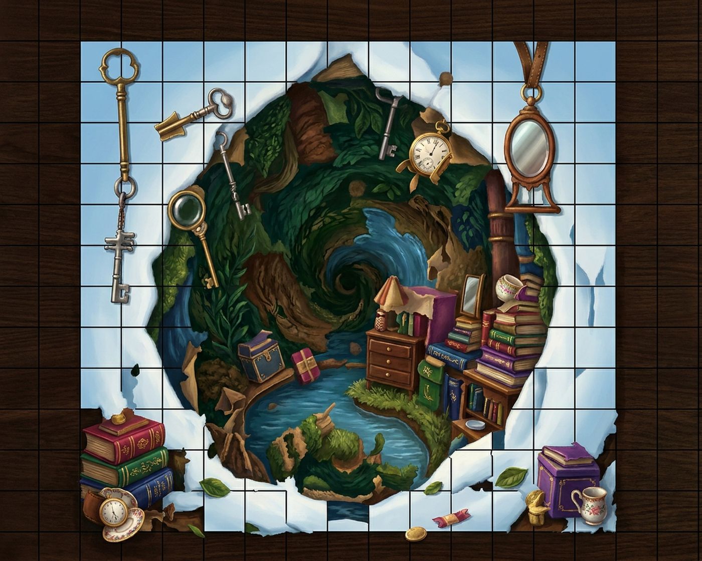 Full-colour reference for Down the Hole