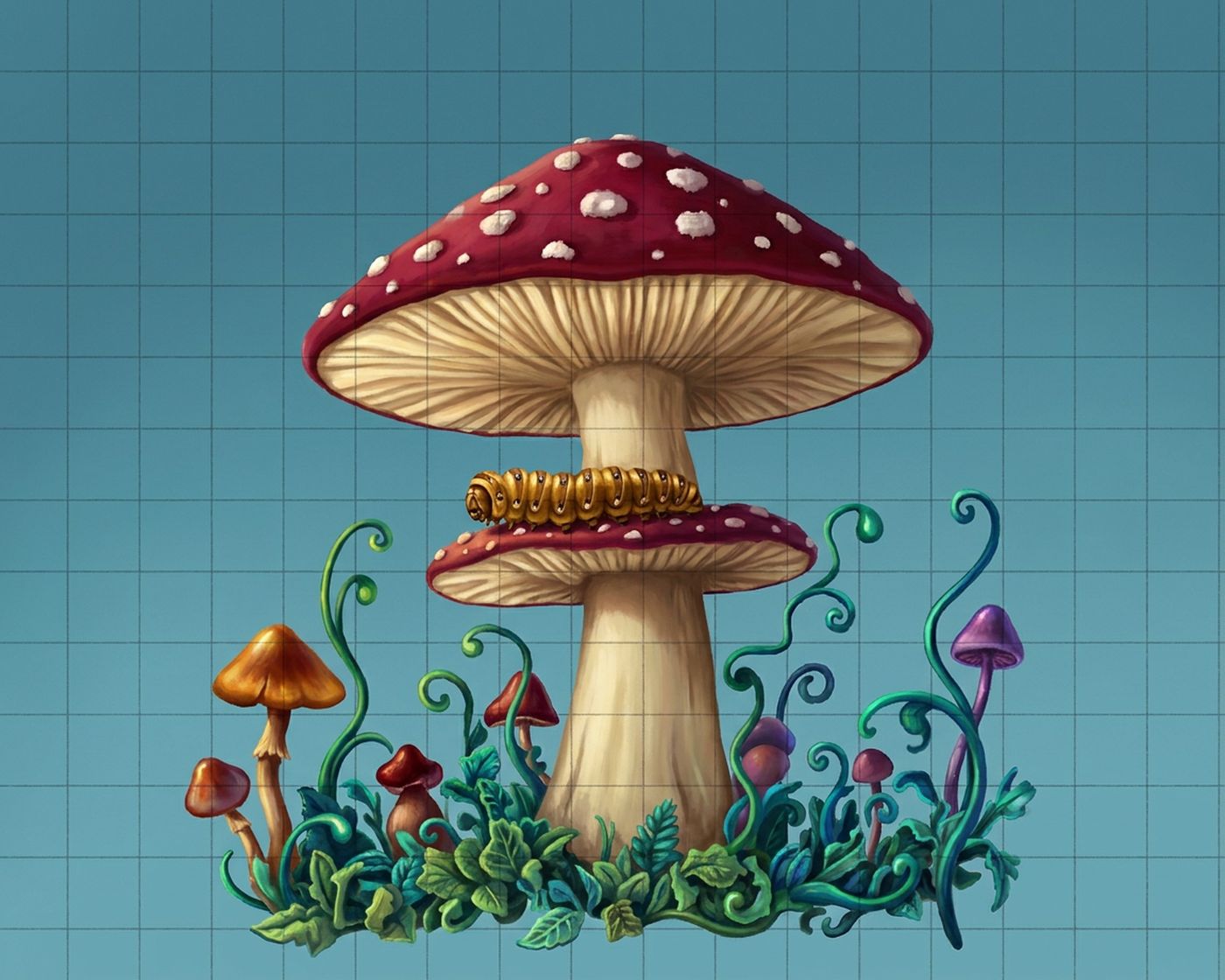 Full-colour reference for Mushroom Grove