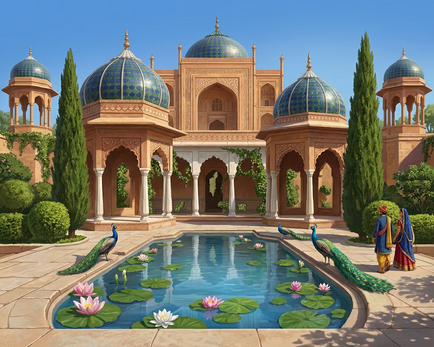 Full-colour reference for Indian Palace Garden