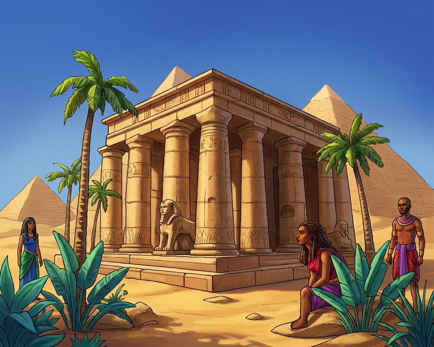 Full-colour reference for Egyptian Temple