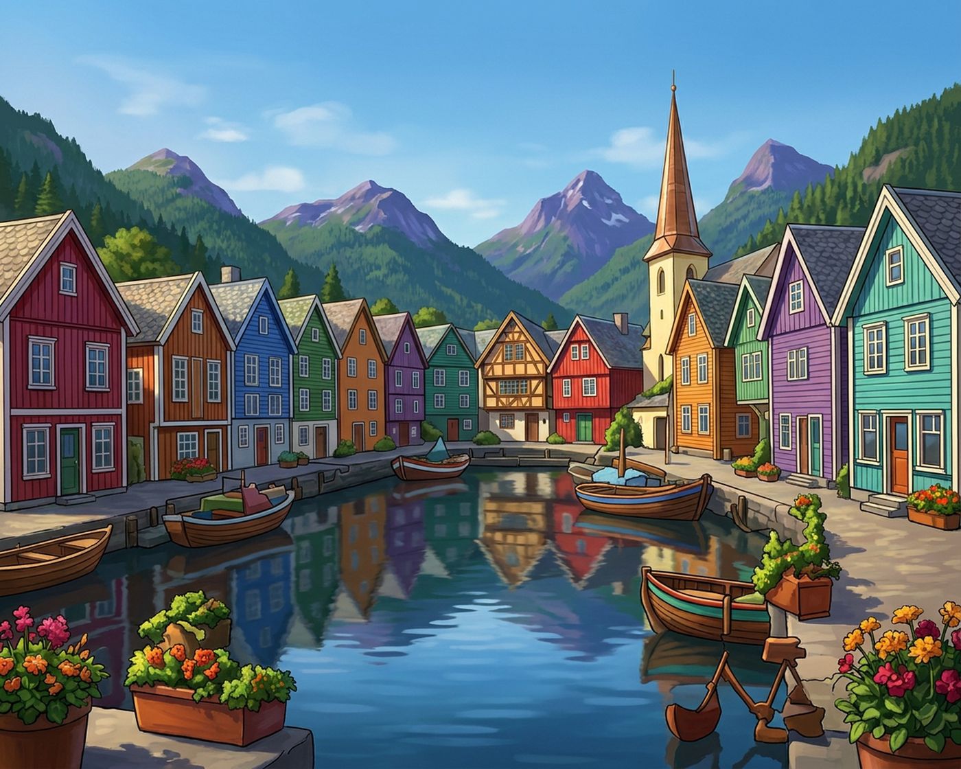 Full-colour reference for Scandinavian Village