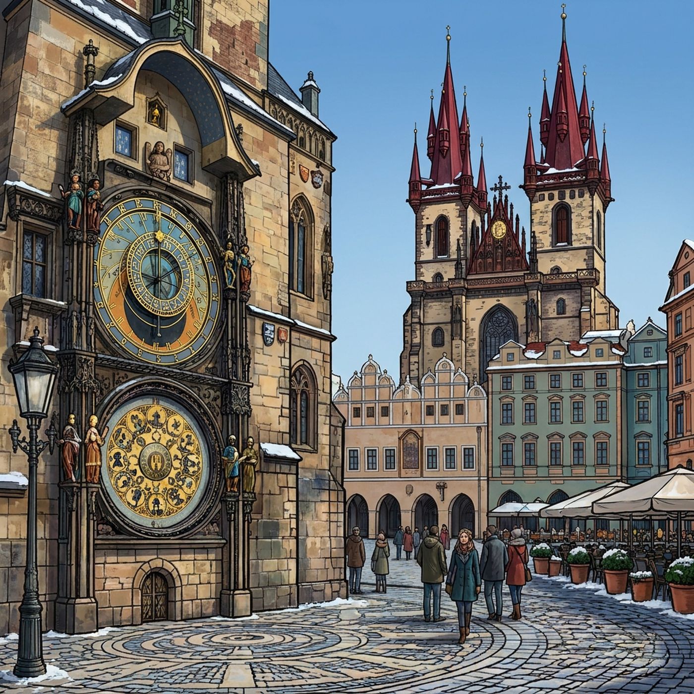Full-colour reference for Prague Old Town Square