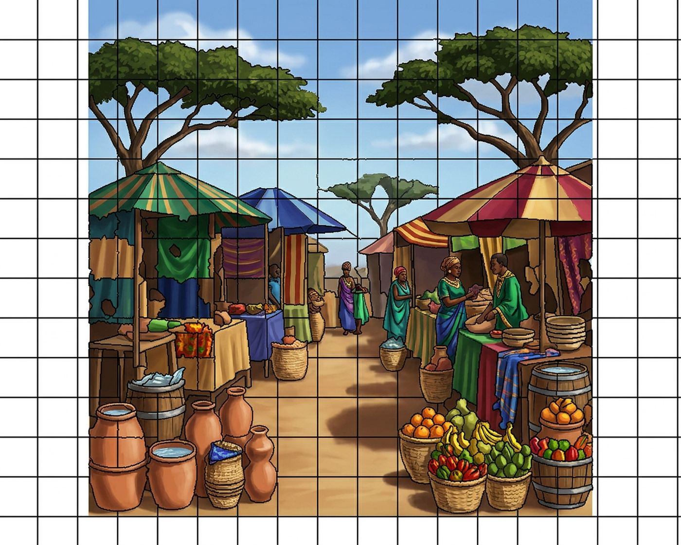 Full-colour reference for African Marketplace