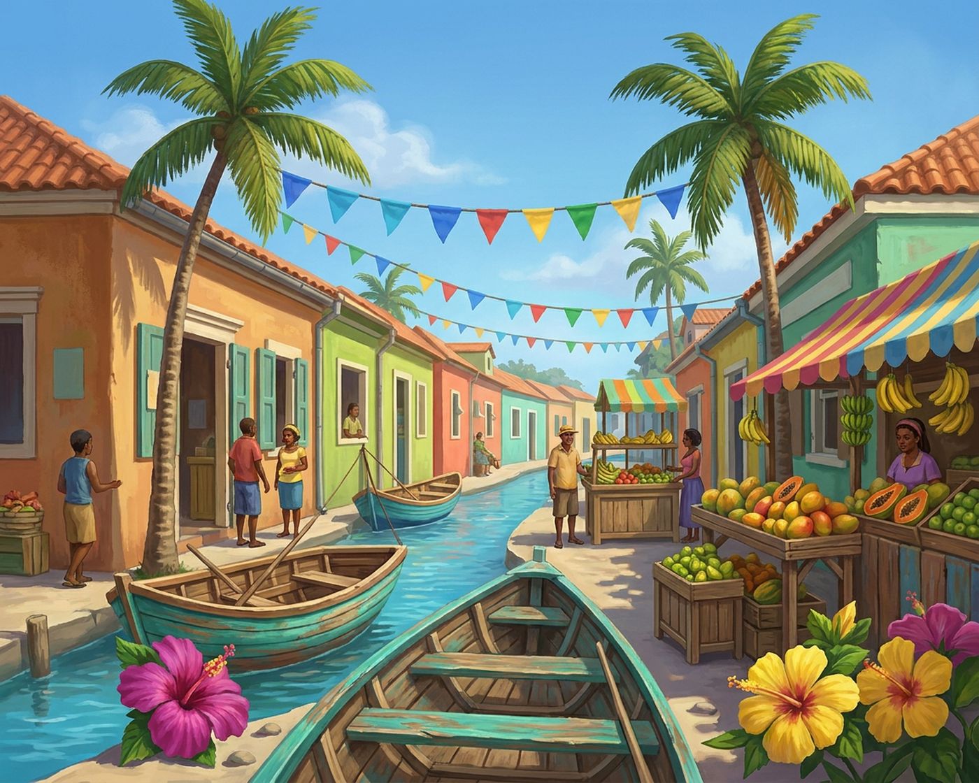 Full-colour reference for Caribbean Village