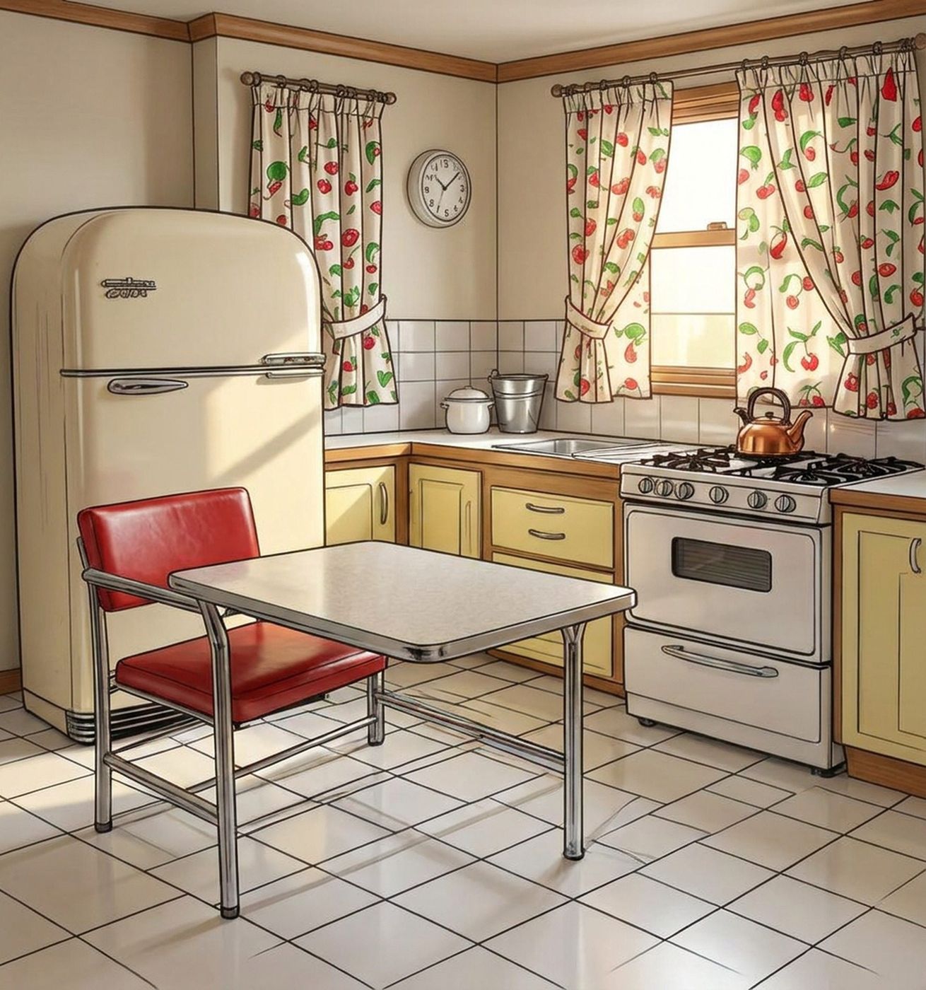 Full-colour reference for 1950s Kitchen