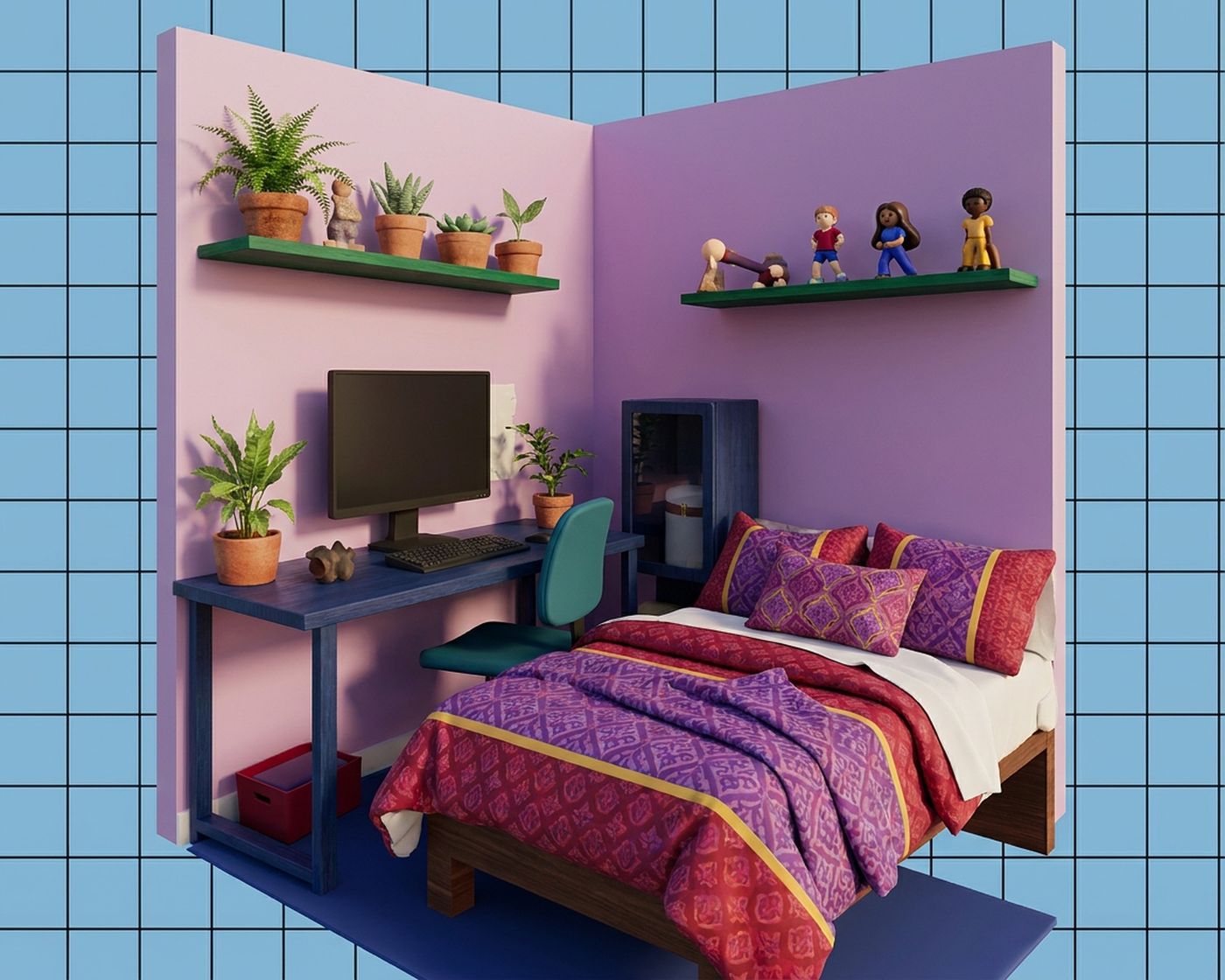 Full-colour reference for Modern Teenage Bedroom