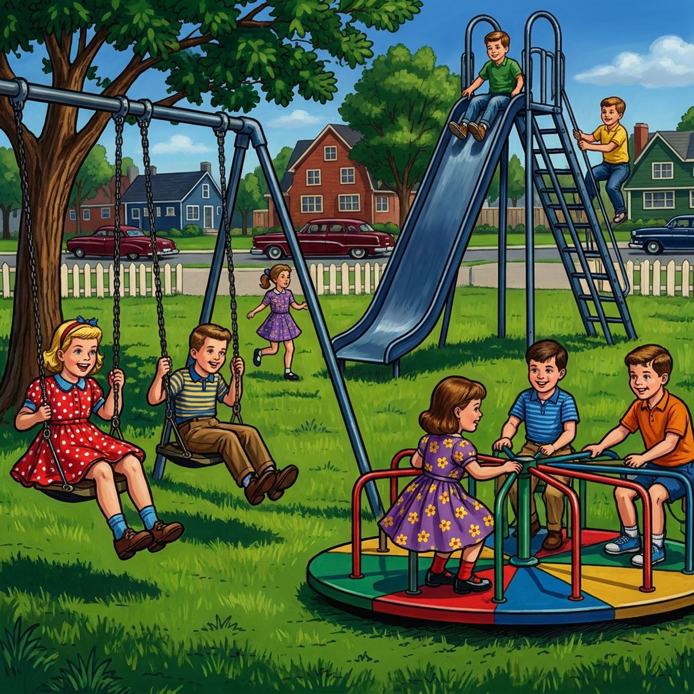 Full-colour reference for Neighborhood Playground, 1958