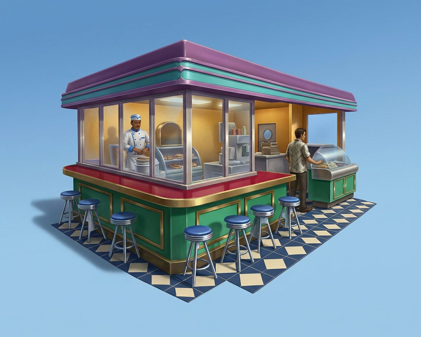 Full-colour reference for Classic Roadside Diner