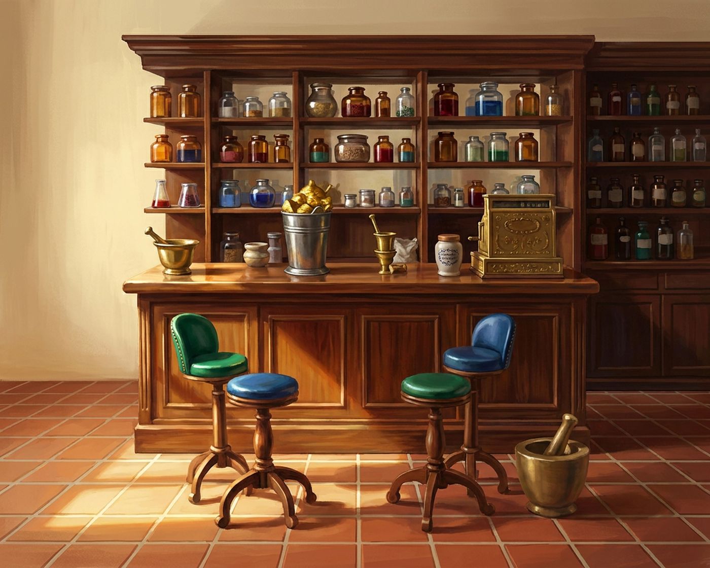 Full-colour reference for Old-Fashioned Pharmacy